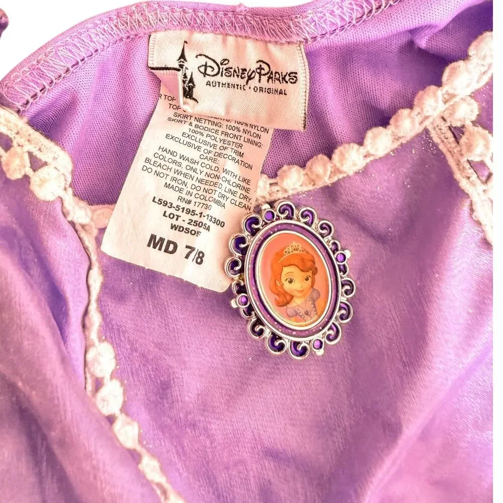 Official Disney Store Princess Sofia the First Costume Gown Purple Girls 7-8